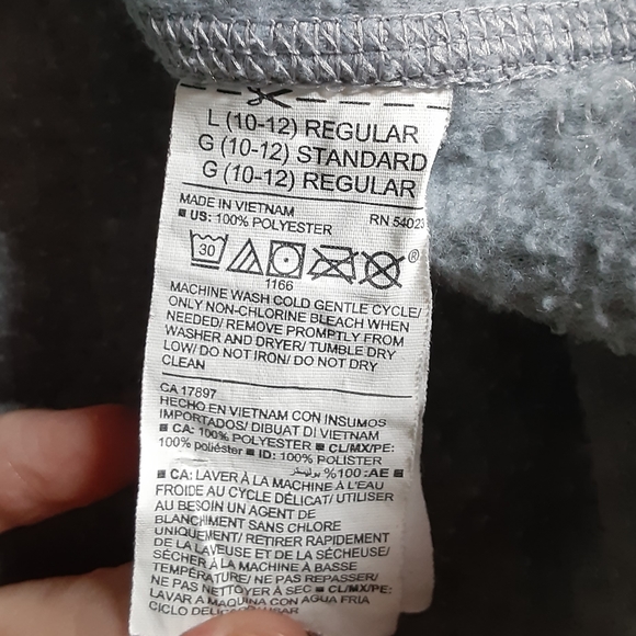 Old navy active girls grey fleece pullover - Picture 5 of 5